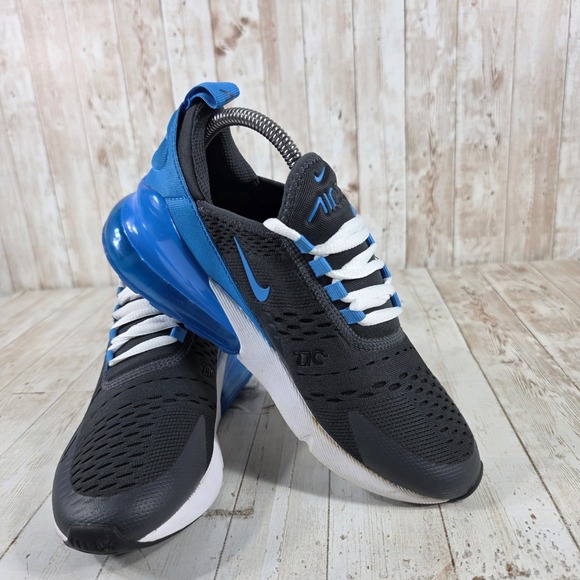 Nike Air Max 270 Black Photo Blue White Sneakers 943345-034 Womens 7.5 Youth 6Y - Picture 6 of 8